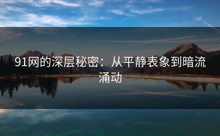 91网的深层秘密：从平静表象到暗流涌动