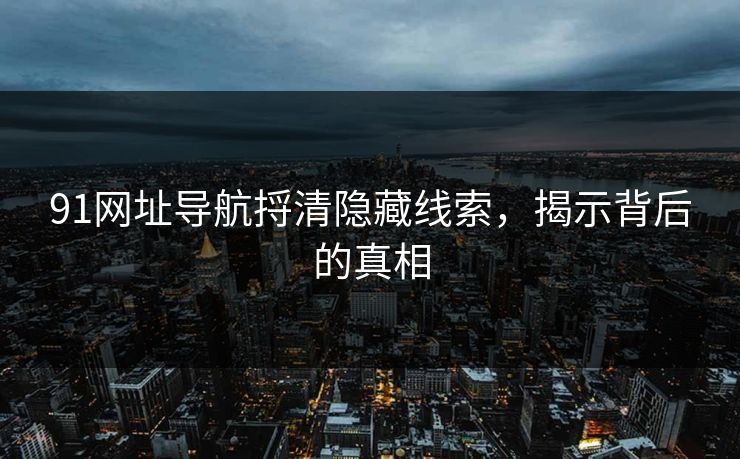 91网址导航捋清隐藏线索，揭示背后的真相