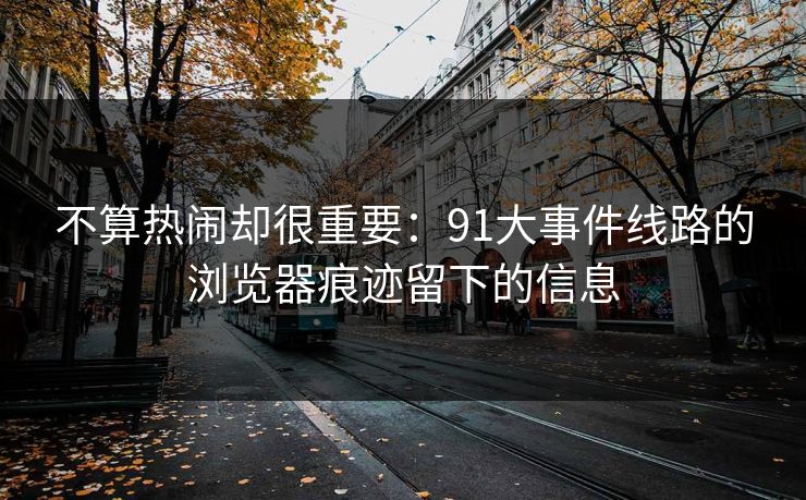 不算热闹却很重要：91大事件线路的浏览器痕迹留下的信息